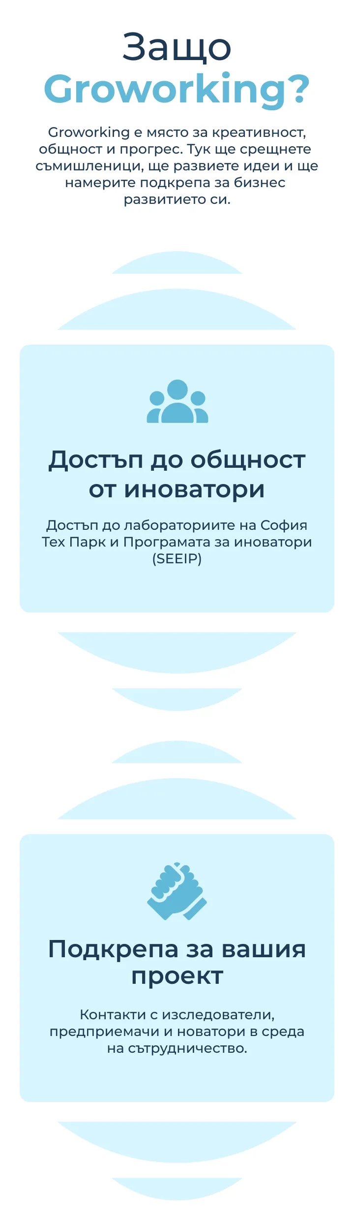 уеб страница за groworking space в софия тех парк от маркетинг агенция DGTalents